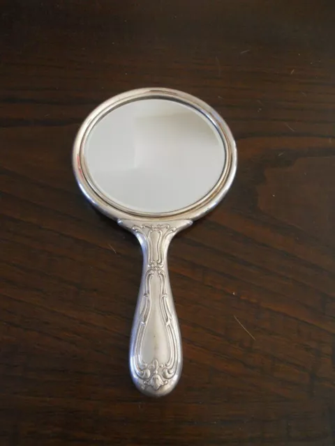 Antico specchio da toilette in argento inglese Gorham