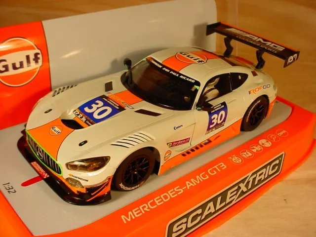 Scalextric Mercedes AMG GT3 #30 Gulf Paul Ricard 24hr C3853 MB DPR