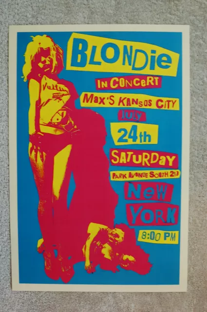 Blondie Concert Tour Poster 1976 New York --