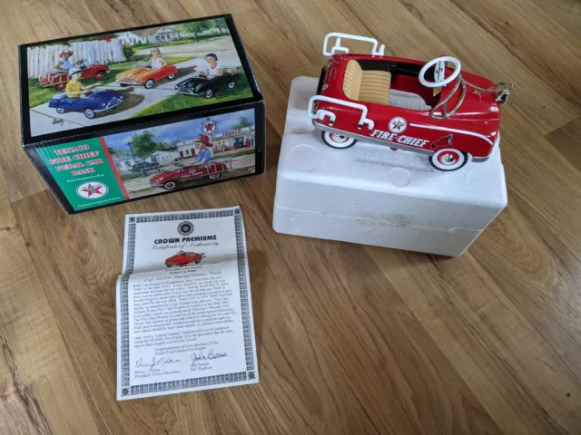 Vintage Texaco Fire Chief 1948 BMC Pedal Car Bank