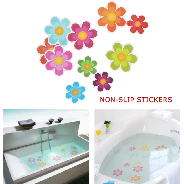 Flower Safety Treads for Bathtubs and Showers Nonslip Applique Stickers