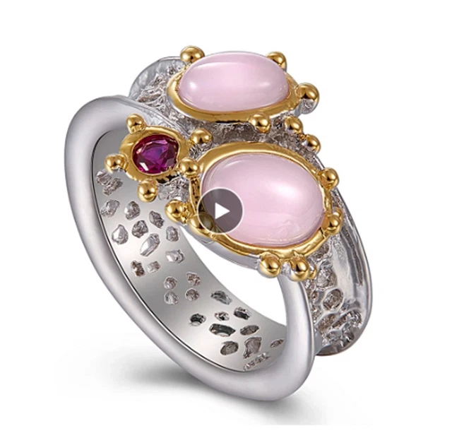 Bague de couple en zircon violet pour bijoux de mariage, design cœur, ouverte et réglable, pour homme et femme, cadeau de la Saint-Valentin