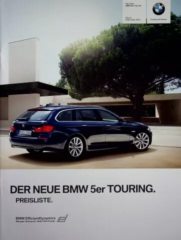 278776) BMW 5er Reihe Touring F11 - Preisliste & Extras - Prospekt 09/2010
