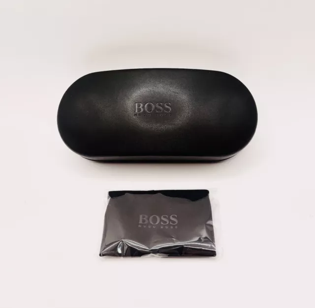 Boss Sunglasses Case Large With sealed Cleaning Cloth in black Brand new