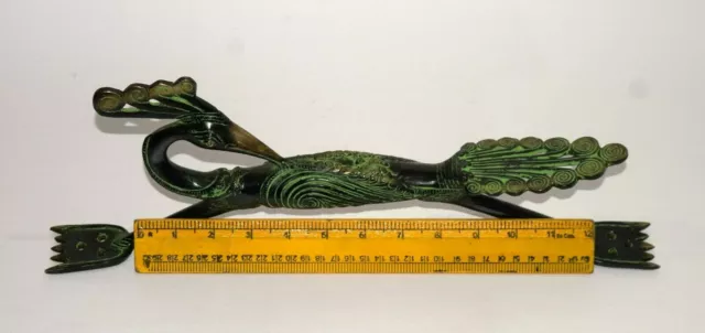 16'' Inches Peacock Entrance Door Pull Brass Elegant Peafowl Design Handle HK81