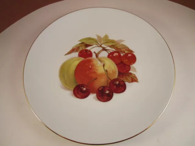 Vintage Bareuther Waldsassen Bavaria Germany Fruit Dessert Plate Apples Cherries