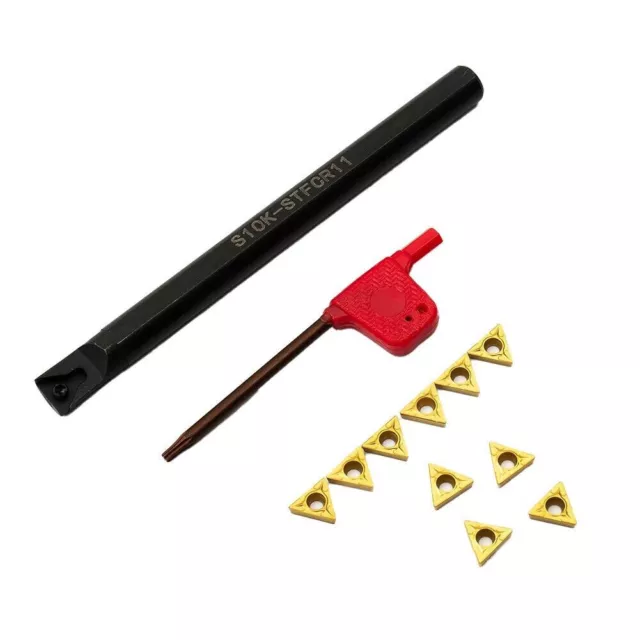 S12M-STFCL11 12mm CNC Lathe Internal Turning Tool Holder + 10Pcs TCMT110204
