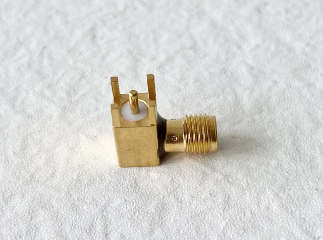 20 X SMA Jack Femmina ad Angolo Retto Pannello Supporto PCB Saldatura Connettore 2