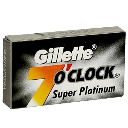 Gillette 7O'Clock Super Platinum - Premium Salon Box (100 Blades), Men