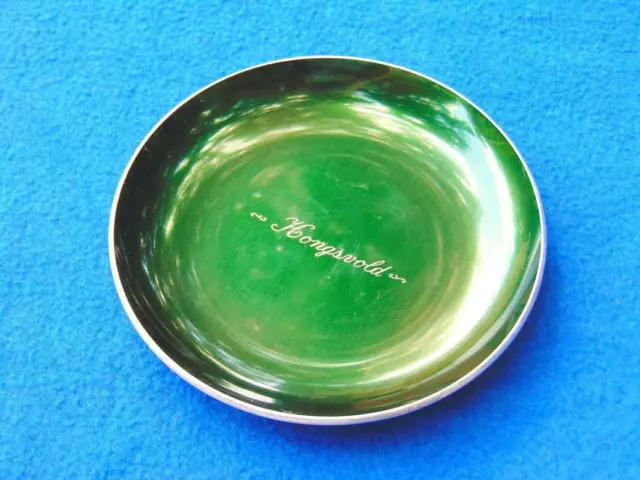 KONGSVALD Green Dish Designe OLDEN Norway Retro modern 6" Tray Round Plate HJ