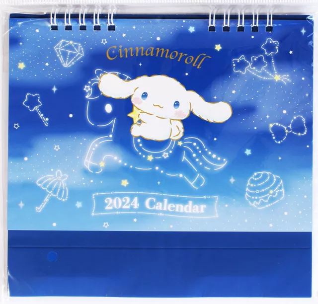 SANRIO DESKTOP RING Calendar 2024 Cinnamoroll Blue Starry Sky 5.50