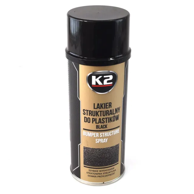 K2 Vernice Spray Kunststoffstrucktur Nero 400ml L345