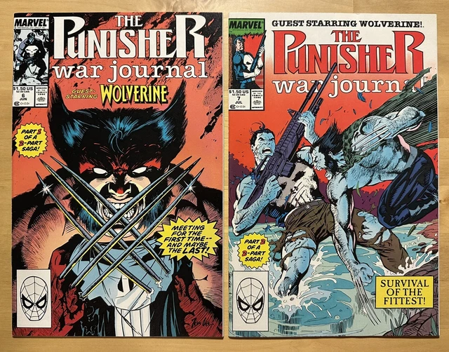The Punisher War Journal #6 & #7 - 1989 Marvel Copper Age Comic Book Lot