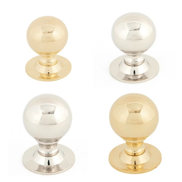 From The Anvil Cabinet Cupboard Door Drawer Ball Knobs Polished Brass & Nickel