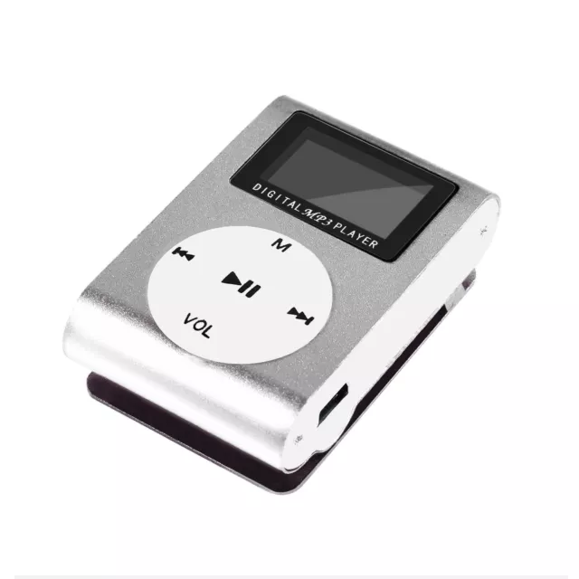 Mini Lettore Musicale MP3 Player USB LCD Screen Support 32 GB Micro SD Grigio