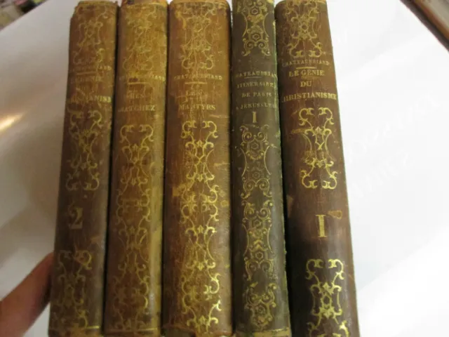 lot :  CHATEAUBRIAND 5volumes .ed firmin didot frere 1846/1847