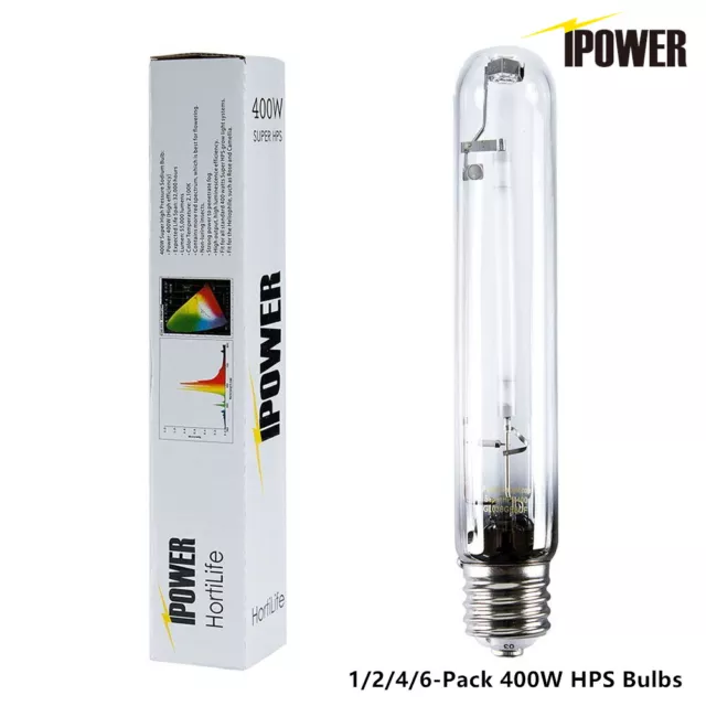 iPower 400 Watt High Pressure Sodium HPS Grow Light Bulb 1/2/4/6-PACK