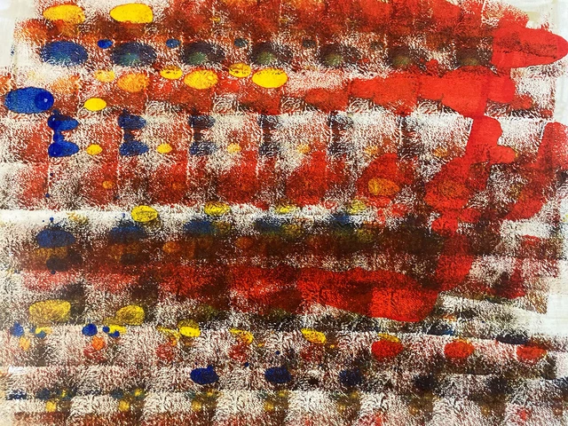 VERY PRETTY PAINTING Oil Paper Expressionist Abstract Signed to ...