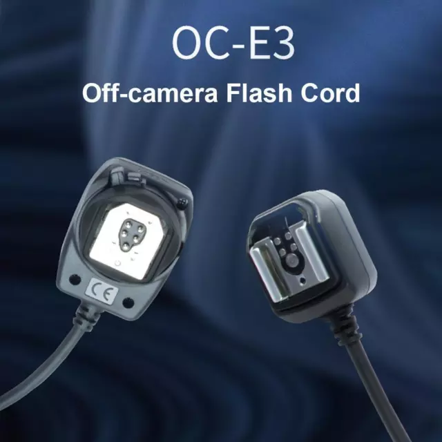 OC-E3 Off Camera Flash Cable Hot Shoe Cord Sync Remote Focus Cable for Canon