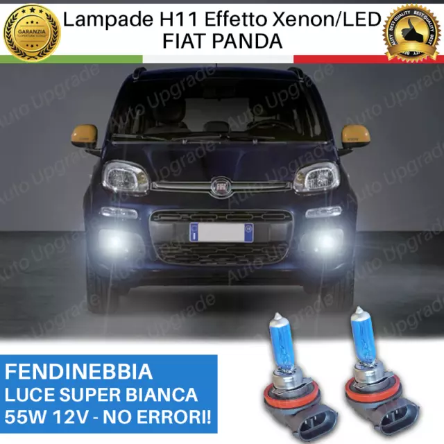 Lampade Lampadine Blue H11 Effetto Xenon Per Fiat Panda Mk3 Fendinebbia Bianco