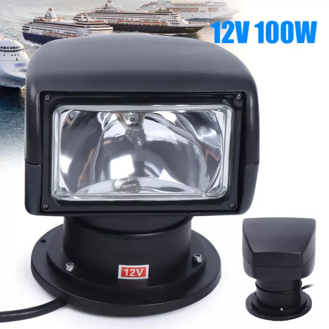 12V Spot Light Boat Remote Control Spotlight Truck Car Marine Searchlight NEW