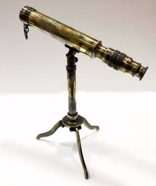 Handcrafted Victorian Marine Old Antique Telescope Maritime Nautical Brass Scope