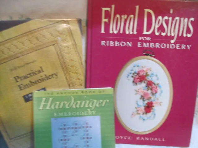 Embroidery-(3 books) Floral Designs ( Joyce Randall) Practical (Battaglia) and H