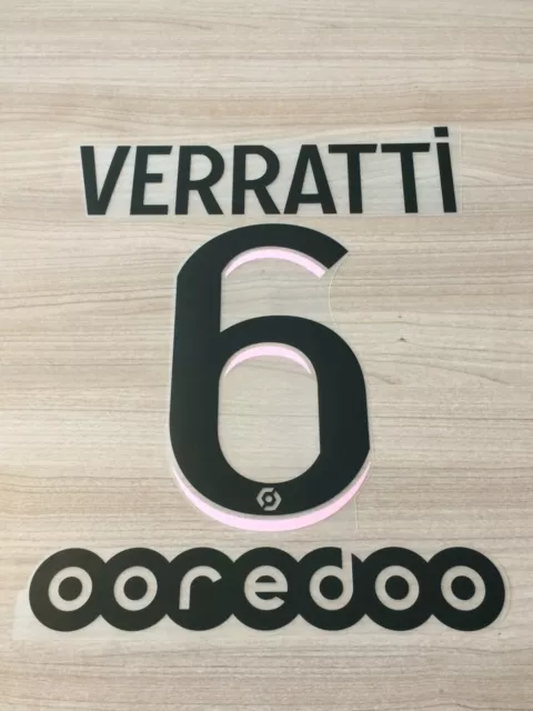 Flocage officiel VERRATTI N°6 ligue 1 PSG 2021-2022 extérieur away vendeur pro