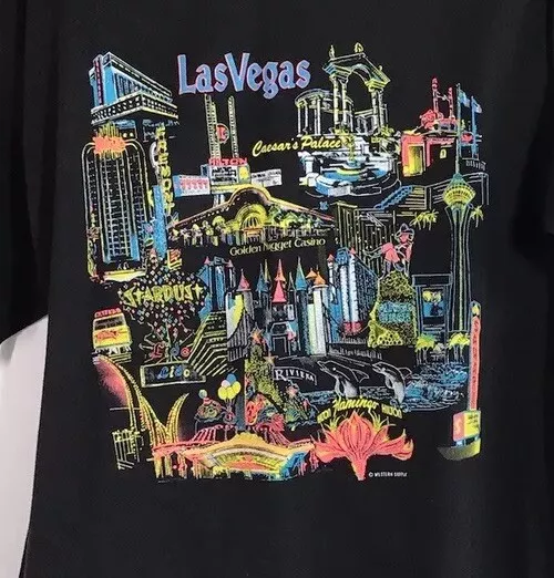 Vintage Las Vegas Nevada Shirt Men’s Large Casinos Embroidered Delta Made In USA