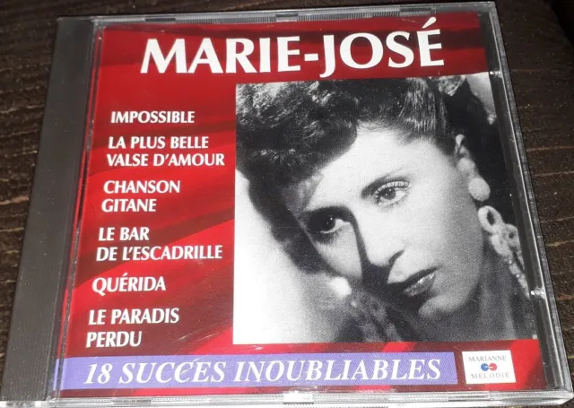 Marie Jose Cd 18 Succes Inoubliables Marianne Melodie  Mondial Relay