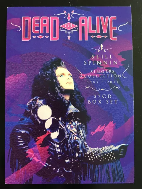 Dead Or Alive Promo Postcard Still Spinning Box Set, 2024, Mint