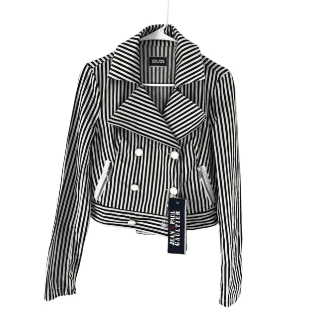 Jean Paul Gaultier Striped Denim Jacket NWT *see description*