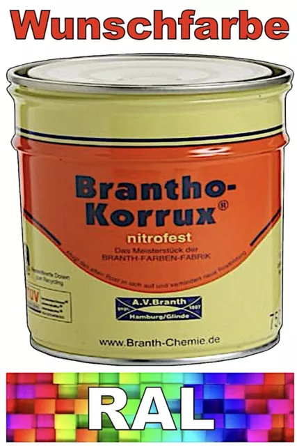 Brantho-Korrux nitrofest - Füller Rostschutzfarbe Grundierung - Farbtöne RAL