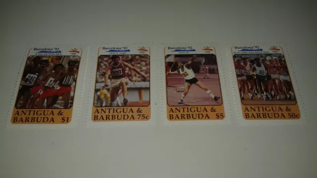 Antigua Y Barbuda  Juegos Olimpicos Barcelona 92 Olympic Games Yvert 1273/76 Mnh