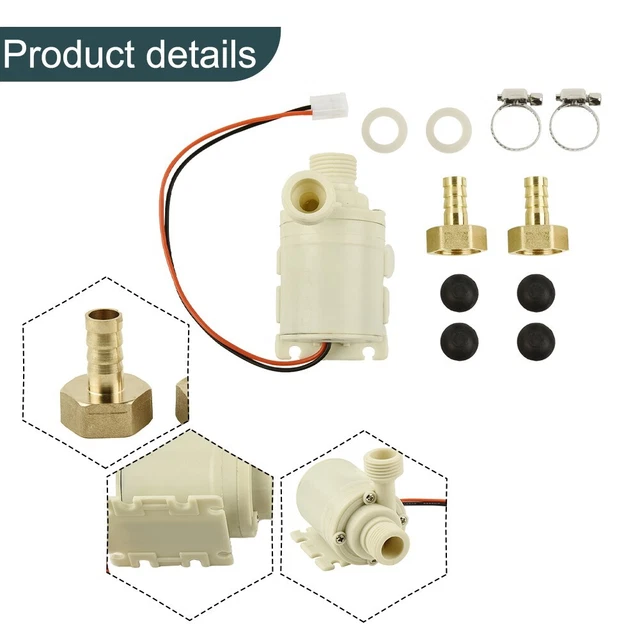 Pompe compacte de circulation d'eau silencieuse 12 V ingénierie matière plasti