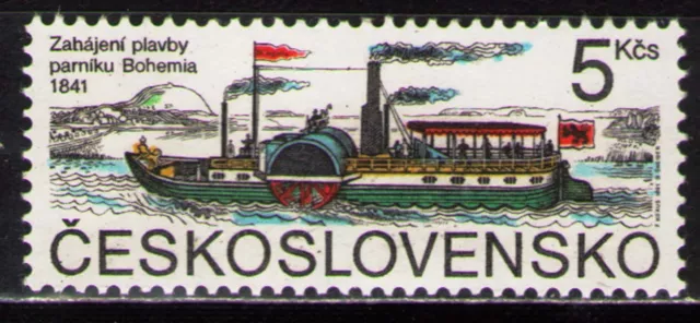 Czechoslovakia 1991 Sc2819  Mi3078  1v  mnh  Steamship Bohemia, 150th Anniv.