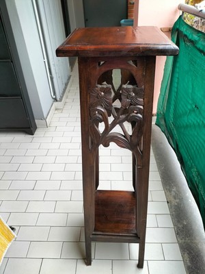 Artigianale Vintage Artigianale IN Legno & Ottone Lavoro Cracking Pittura Lettera Pan / 