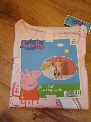 Peppa Pig  Girls Pyjamas 2 Piece Cotton Short PJs Set  Age 8 - 10   yrs YEARS