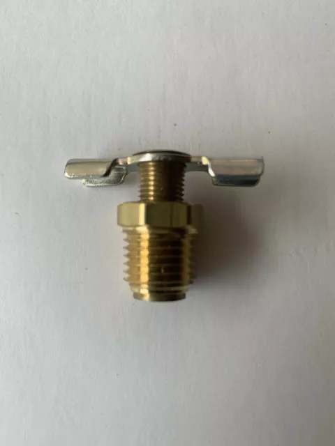 NEW Radiator 1/4" NPT Brass Petcock Drain Cock Drain Plug Tank Drain Air Tank