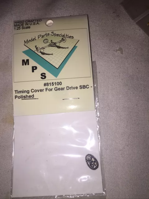 Model Parts Specialies 1/25  Timing Cover For Gear Drive SBC Polished