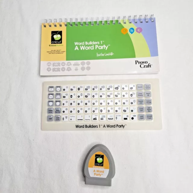 CRICUT COMPLETE CARTRIDGE Overlay Manual Word Builders 1 A Word Party