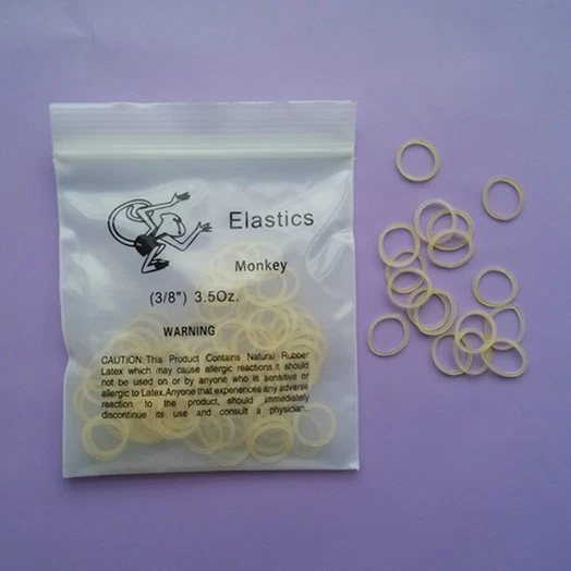 50 Packs Dental Orthodontic Elastics Rubber Bands Latex Rings Force 3.5 Oz 3/8"