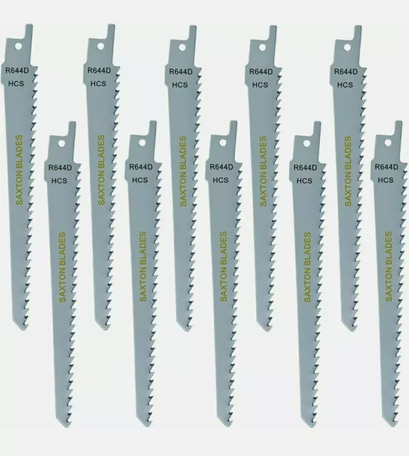 11 x Saxton Blades 150mm Reciprocating Sabre Saw Wood Blades R644D for Makita