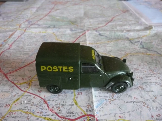 Miniature NOREV Citroën 2CV Berline – Échelle 1:86 – Fabrication Française (occasion, Métal Blanc)