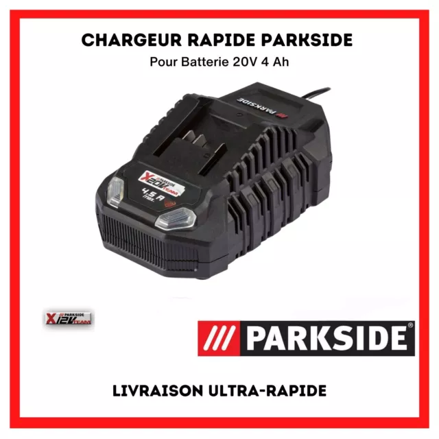 Chargeur Rapide PARKSIDE PLG 20 4,5A Pour Batterie 20V 4 Ah