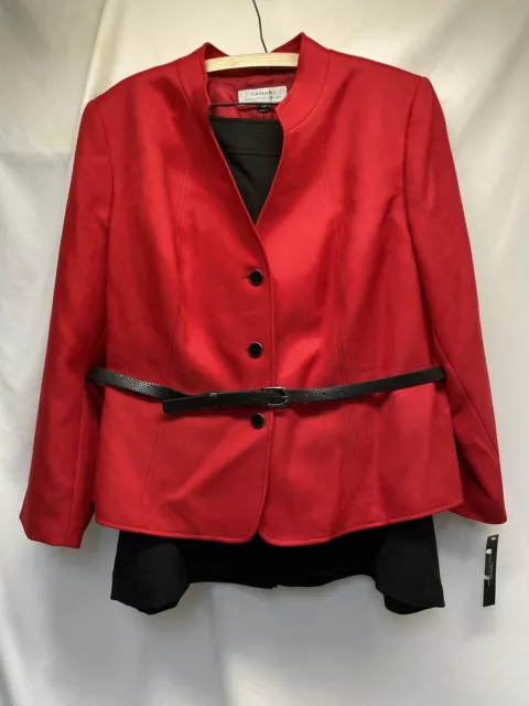 Tahari ASL Skirt Suit Plus Size 18W NEW Two Piece Set 42X27 Bonus Belt Executive