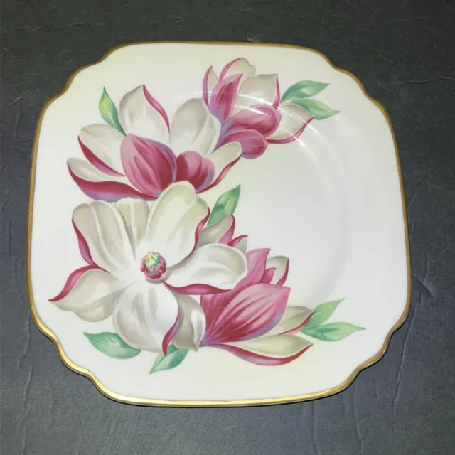 Onondaga Pottery Co Syracuse China The Magnolia 8” Luncheon Tea Plate Pink Gold