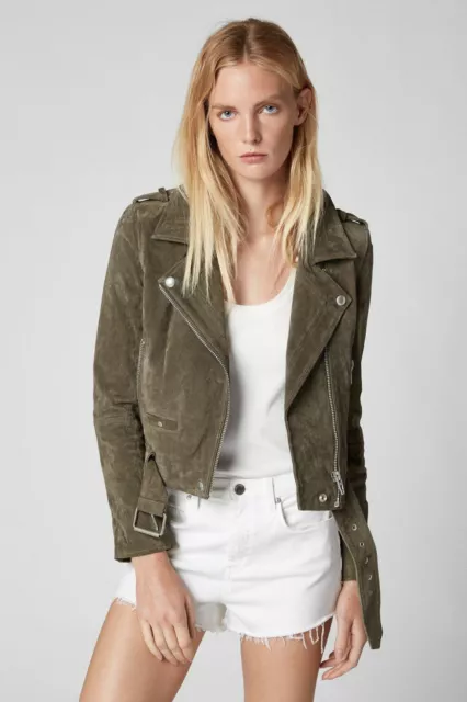 Blank NYC Suede Moto Green Jacket Women's Size Medium  L43005