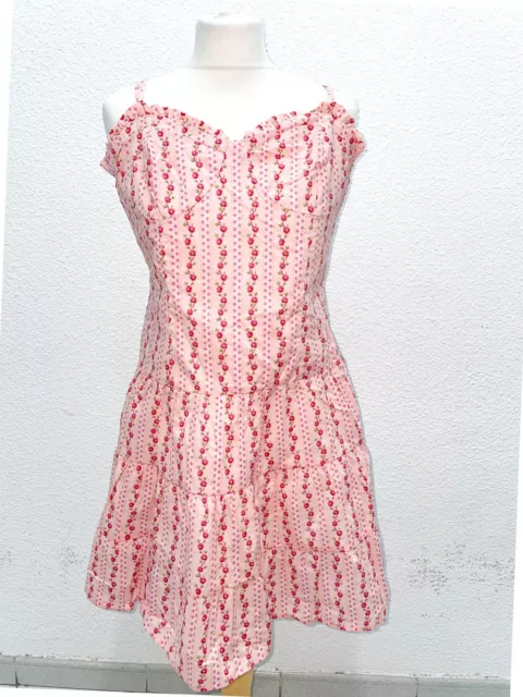 Vestido rosa floral Betsey Johnson nuevo