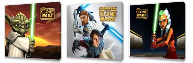 The Clone Wars  set of Three Wall / Plaques canvas pictures